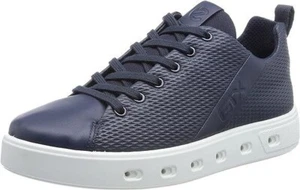 Sneakers Ecco Street 720 M GTX da uomo in pelle navy taglia UK 10.5-11/Eu 45 - Foto 1 di 4