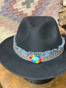 BEACH Rainbow Beads Fancy Ribbon Hat band Hatband Mens Womens Beaded Beaded - Picture 1 of 14