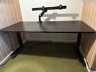 Electric Sit Stand Desk with Dual Monitor Arm Mounts
