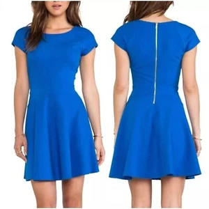 Diane von Furstenberg DVF Size 2 Delyse Full Skirt Mini Dress A-Line Cobalt - Picture 1 of 14