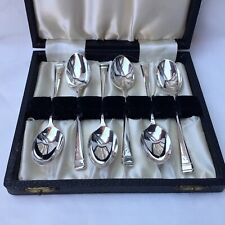 1931 Solid Silver Art Deco Tea, Coffee Spoons By John Yeomans Cowlishaw  73.83g.