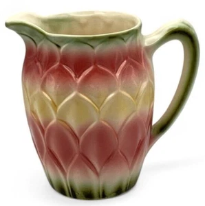 "Jarra de mayólica francesa vintage St Clement Barbotine alcachofa 7"" retro (LEER)" - Imagen 1 de 20