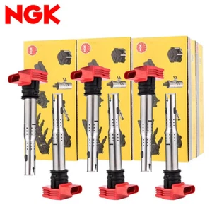 6Pcs RED NGK Ignition Coil 06E905115G fits for Porsche Cayenne Panamera - Picture 1 of 6