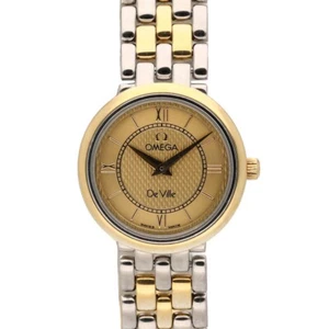 Omega De Ville Prestige Ladies 22mm Steel & Gold Quartz Bracelet Watch - Picture 1 of 7