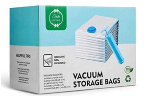TashiLiving Vacuum sealer Storage Bags Variety Size 12 Packs + 1 Cloth Hanging - Picture 1 of 6