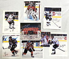 8, Ontario Reign Ice Hockey Autographed Signed Photographs & Team Card 2011-2012