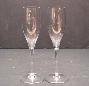 SET 2 BACCARAT CRYSTAL FRANCE ST REMY CHAMPAGNE FLUTES GLASSES BEAUTIFUL - Picture 1 of 10