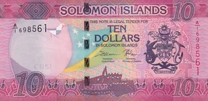 🇸🇧 Salomonen, 10 Dollar, 2017, UNC, P33, Seriennummer: A/I 698561 - Bild 1 von 2