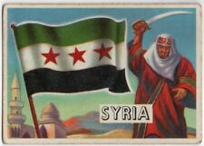 A & B C GUM TRADE CARD FLAGS OF THE WORLD 95 x 67mm. 1959 No.4 SYRIA