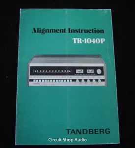 Original Tandberg TR-1040P Alignment Instruction Manual - Picture 1 of 1