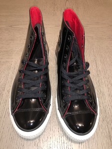 black patent converse trainers