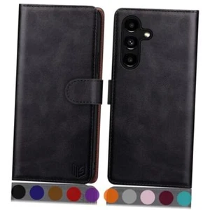 for Samsung Galaxy S24 5G Wallet case with RFID Blocking Credit Card Black - Picture 1 of 7