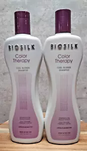 Lot of 2~New BioSilk Color Therapy Cool Blonde Shampoo 12 oz - Picture 1 of 2