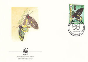 (110936) Butterflies WWF Papua New Guinea FDC 1988