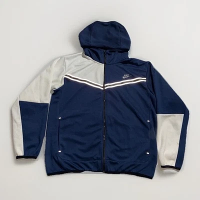 Nike Reflective Tech Fleece Hoodie Zip Jacket Running Training Utility Pocket L - Image 1 of 4