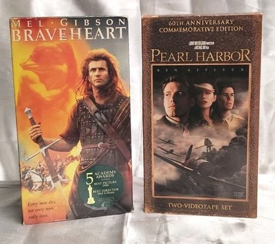 2 Box Sets Of 2 Tapes Braveheart, Pearl Harber - Image 1 of 4