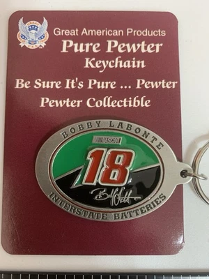 Bobby Labonte #18 Pewter Keychain nascar - Image 1 of 4