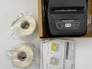 Kaysion SK58 Etichettatrice Stampante Termica Portatile ~ 2 Rotoli di Etichette Nero - Foto 1 di 4