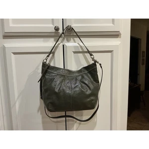 Coach Schultertasche Leder olivgrün Umhängetasche Handtasche verstellbarer Riemen - Bild 1 von 14