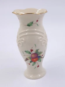 Lenox Holiday Tartan Bud Vase mit Goldrand Weihnachtsdeko - Bild 1 von 5