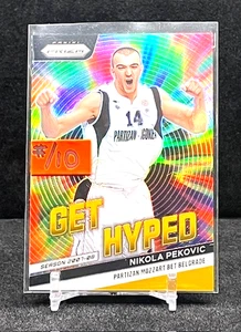 ~#/10 SOLID GOLD PRIZM #2/10~ Nikola Pekovic 2023-24 Prizm EuroLeague Partizan - Picture 1 of 2