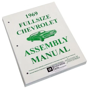 Libro de restauración de reparación manual de montaje de fábrica Chevrolet Impala Caprice 1969 - Imagen 1 de 9