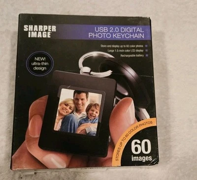 NEW Sharper Image USB 2.0 Digital Photo Keychain 60 Images 1.5" Color LCD - Image 1 of 3
