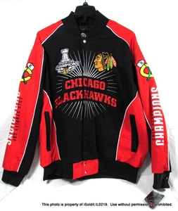 NEW NWT G-III SPORTS 2015 CHICAGO BLACKHAWKS STANLEY CUP CHAMPIONS JACKET SZ 2XL - Picture 1 of 8