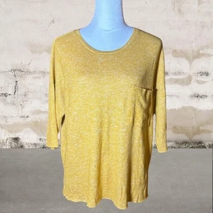 Philosophy Damenbluse gelb 3/4 Arm mit Fronttasche - Größe S - Bild 1 von 5