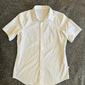 Lululemon Hemd Herren Medium weiß lüftend leicht leicht Knopfleiste Freizeit - Bild 1 von 11