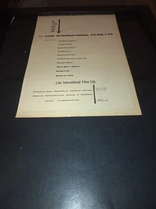 Póster promocional original de 1959 raro de Lion International Films enmarcado - Imagen 1 de 1