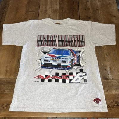 Camiseta de Colección Nutmeg Mills Mark Martin Valvoline #6 Nascar Doble Cara Grande Foto 1 de 4