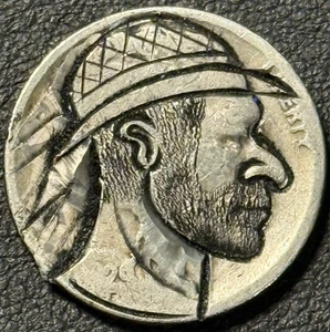 Rare No Date Bearded Hobo Indian Head Buffalo Nickel BP Artist Initials Reverse! - Imagen 1 de 3