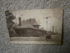Washington Iowa Railroad Station Depot C. M. & St. P Chicago Milwaukee St. Paul - Bild 1 von 2