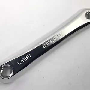 Crupi U.S.A. Square Taper Left Crankarm NOS Silver 175mm Old Mid School BMX - Bild 1 von 9