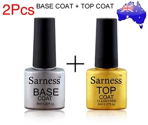 X2 Bottles UV LED Soak off Nail Gel Polish Top and Base Coat Set Base Top Shiney - Picture 1 of 5