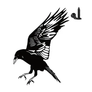 Metal Bird Wall Decorations Sculpture Black Silhouettes Arts Decorations - Picture 1 of 8