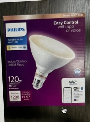 Philips 120-Watt Equivalent PAR38 LED Smart Wi-Fi Tunable White Light Bulb - Image 1 of 2