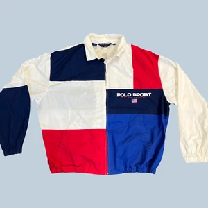 Vintage 90s Polo Sport Ralph Lauren Color Block Jacket Men Size 2XL (FLAWS) - Picture 1 of 11