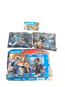 Playmobil 70573 Bicicleta Policía Acción Ciudad con Ladrón, Abierta Nunca Usada - Imagen 1 de 4