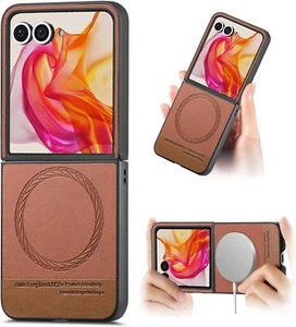 Funda trasera rígida suave con textura de tela elegante ultra magnética para Motorola Razr 60 - Imagen 1 de 17