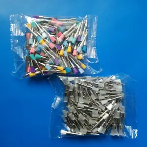 200 piezas Cepillo de pulido dental blanco nailon pestillo plano pulidora profijo desechable - Imagen 1 de 7
