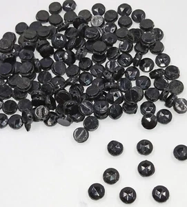 20 Grams Vintage Antique Victorian Mourning Nail Head Faceted Beads 5mm - Picture 1 of 9