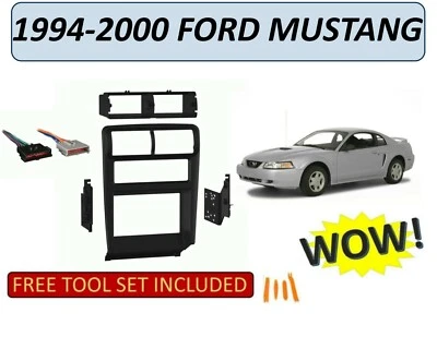 Kit de tablero DOBLE DIN para Ford Mustang 1994-2000 con arnés de cableado Foto 1 de 3