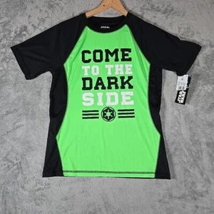 Star Wars Shirt Boys XL Green/Black Come To The Dark Side Short Sleeve - Picture 1 of 7