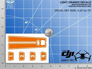 DJI Mini 3 Pro Racing Stripes With Battery Decals Number #1-4 Sticker Skin - Picture 1 of 23