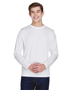 Team 365 Men's Zone Performance 100% Polyester Long Sleeves T-Shirt TT11L XS-4XL - Picture 1 of 14