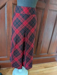 Talbots Damen rot & schwarz kariert Maxirock Größe 18 - Bild 1 von 4