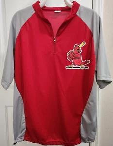 Men's St. Louis Cardinals Warm Up Pullover 1/4 Zip SGA XL - Picture 1 of 4