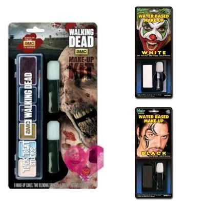 Paleta de pintura facial zombie Walking Dead y criaturas cosplay blancas y negras Gore Foto 1 de 4